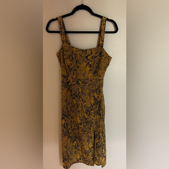 Yellow and Black Snakeskin Sanctuary Sundress Size Small - Picture 1 of 8